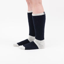 画像をギャラリービューアに読み込む, BAKUNE SLEEP SOCKS ホワイト×ネイビー TENTIAL テンシャル 血行促進
